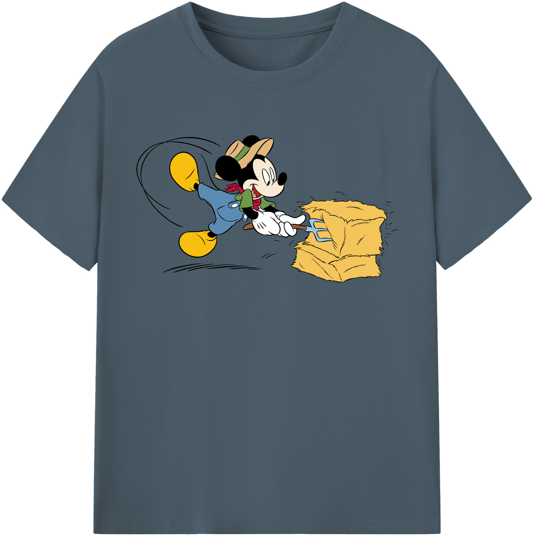 （画像用） ミッキーマウス Mickey Mouse 綿100％半袖Tシャツ（フロントプリント）